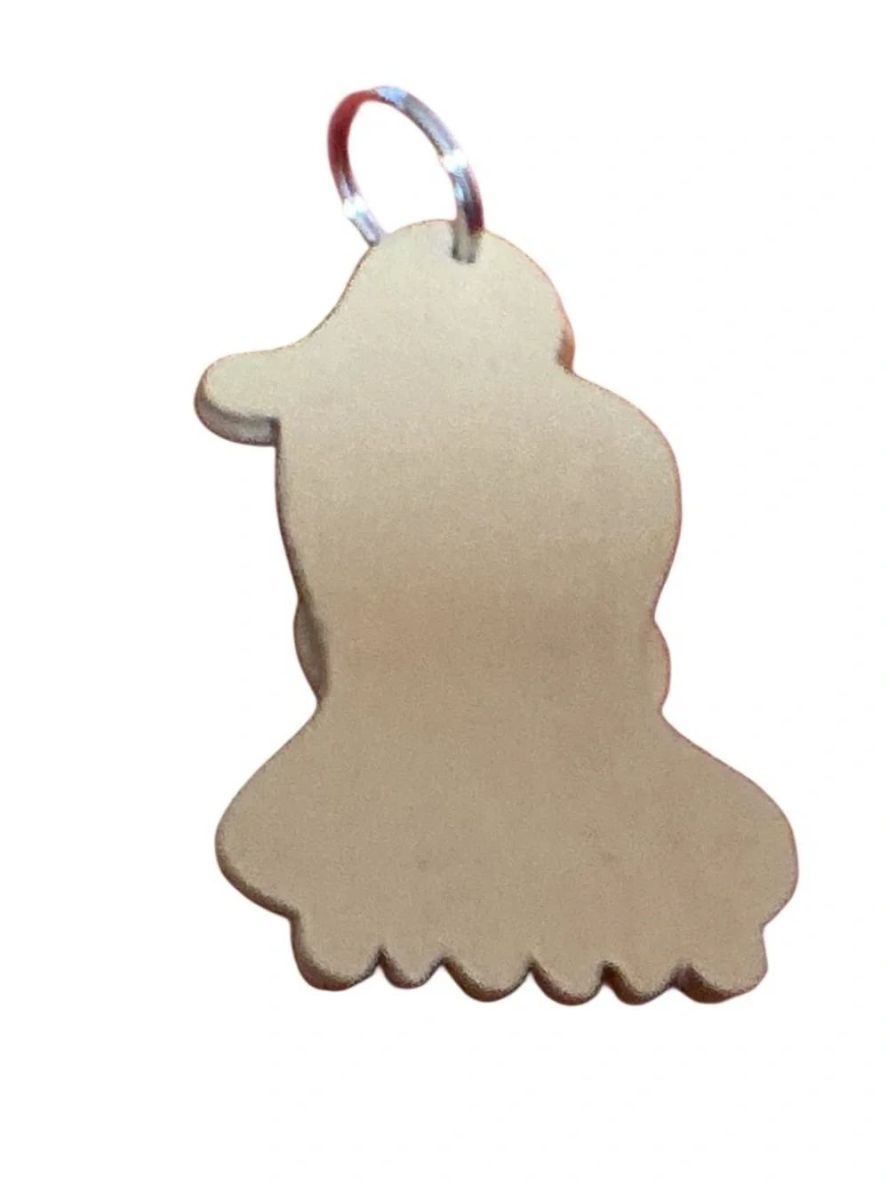 Cute Orange Tabby Cat Keychain Handmade Layered Wooden Charm Rhinestone Sparkle